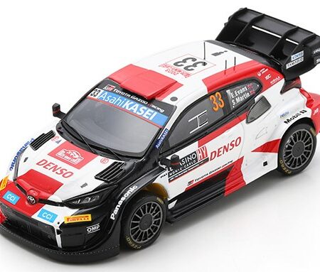 Spark Model TOYOTA YARIS N.33 4th RALLY MONTE CARLO 2023 E.EVANS-S.MARTIN 1:43