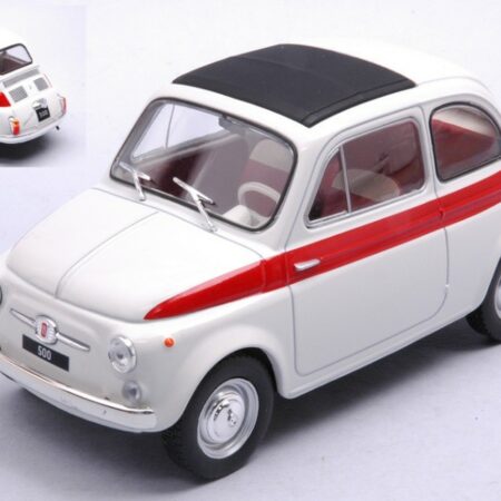 Whitebox FIAT 500 1960 WHITE/RED 1:24