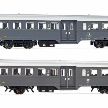 Rivarossi FS 2-UNIT PACK CORBELLINI 1947 2+4 AXLE GREY LIVERY EP.IV 1:87