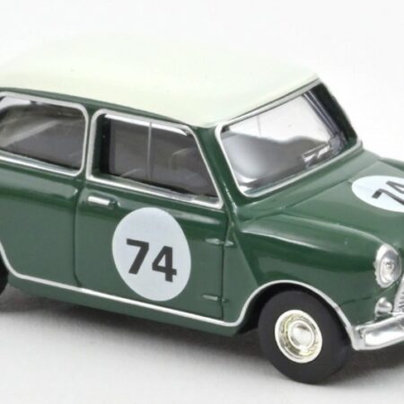 Norev MINI COOPER S 1964 ALMOND GREEN WITH NUMBER 74 1:54