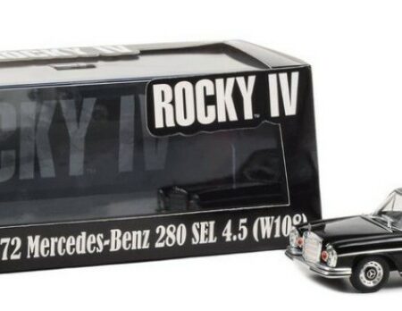 Greenlight MERCEDES 280 SEL 4.5 (W08) 1972 "ROCKY IV 1985 ROCKY'S" BLACK 1:43