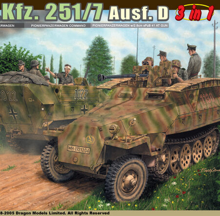 Dragon SD.KFZ 251/7 AUSF.D (3 IN 1) KIT 1:35