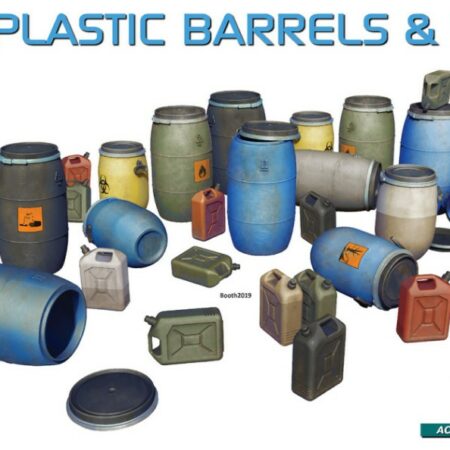 Miniart PLASTIC BARRELS & CANS KIT 1:48