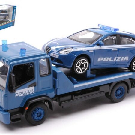 Burago CARRO ATTREZZI POLIZIA C/AUTO 1:43