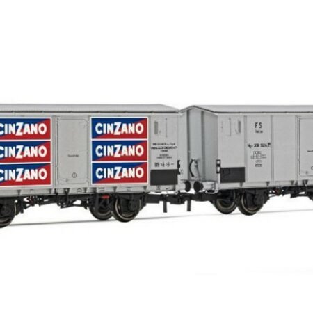 Rivarossi FS 2-UNIT PACK REFIGERATED WAGONS SILVER LIVERY CINZANO EP.III 1:87