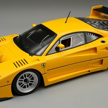 Tecnomodel FERRARI F40 LM 1996 PRESS VERSION YELLOW MODENA W/ BBS SILVER WHEELS1:18