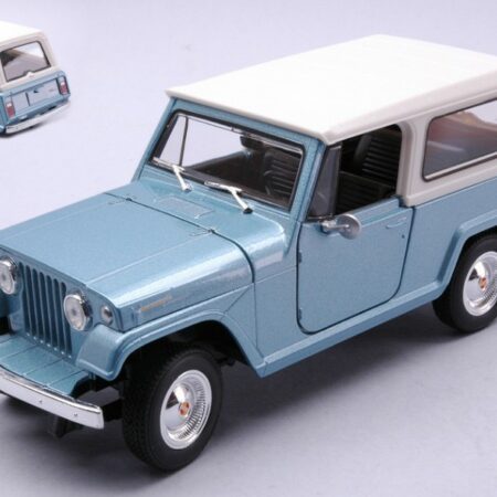 Welly JEEP JEEPSTER COMMANDO HARD TOP LIGHT BLUE 1:24