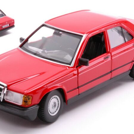 Burago MERCEDES 190E 1987 RED 1:24