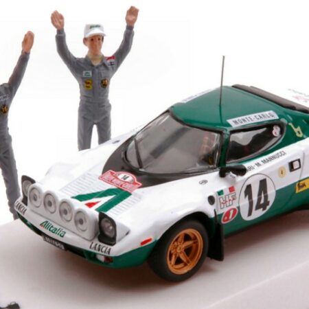 Ixo Model LANCIA STRATOS HF N.14 WINN.RALLY MONTE C.1975 W/FIG.MUNARI/MANNUC.1:43