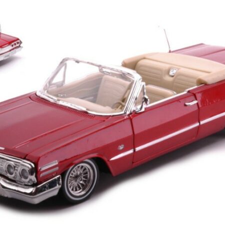 Welly CHEVROLET IMPALA CONVERTIBLE 1963 LOW RIDER METALLIC RED 1:24