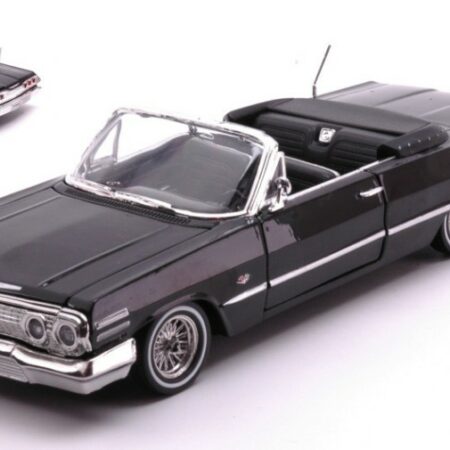 Welly CHEVROLET IMPALA CONVERTIBLE 1963 LOW RIDER BLACK 1:24