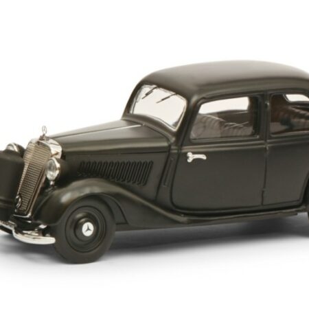 Schuco MERCEDES 70V GASOGENO HOLZVERGASER WITH FIGURE 1949 BLACK 1:43