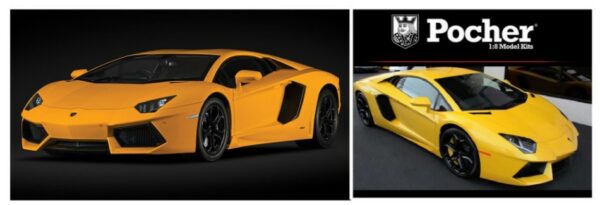 Pocher LAMBORGHINI AVENTADOR ORION YELLOW KIT 1:8
