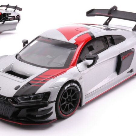 MotorMax AUDI R8 LMS GT3 SILVER/RED 1:24