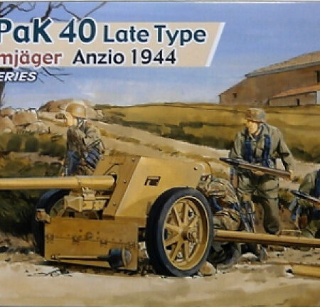 Dragon 7,5 cm PAK 40 LATE TYPE W/FALLSCHIMIJAGER ANZIO 1944 KIT 1:35