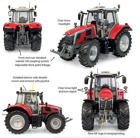 Universal Hobbies TRATTORE MASSEY FERGUSON 6S.180 2023 1:32