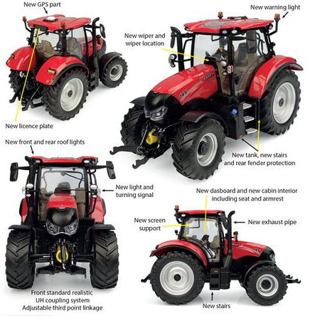 Universal Hobbies TRATTORE CASE IH MAXXUM 145 CVX 2023 1:32