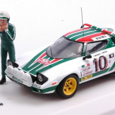 Ixo Model LANCIA STRATOS HF N.10 WINN.RALLY MONTE C.1976 W/FIG.MUNARI/MAIGA 1:43