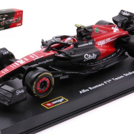 Burago ALFA ROMEO F1 C43 N.24 2023 GUANYU ZHOU SIGNATURE W/HELMET 1:43