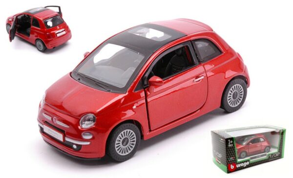 Burago FIAT NUOVA 500 2007 METALLIC RED 1:32