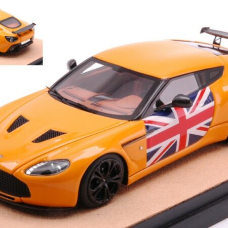 Tecnomodel ASTON MARTIN V12 ZAGATO 2012 GLOSS ORANGE W/ENGLISH ED.LIM.PCS 10 1:43