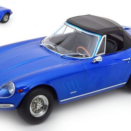 KK Scale FERRARI 275 GTB4 NART SPYDER REMOVABLE SOFT TOP 1967 METALLIC BLUE 1:18