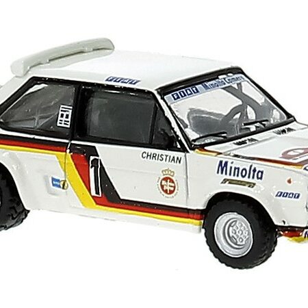 Brekina FIAT 131 ABARTH NR.1  FIAT MINOLTA RALLY HUNSRUECK W.ROHRL 1:87