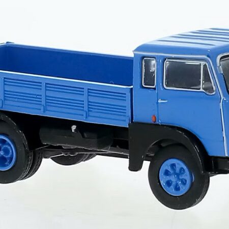 Brekina FIAT 642 FLATBED PLATFORM TRAILER BLUE/BLACK 1:87