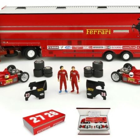 Brumm IVECO FERRARI F1 RACE TRANSPORTER MONTE CARLO GP 1984 SET ED.LIM.1:43