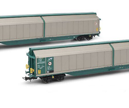 Rivarossi FS 2 UNIT PACK CLOSED WAGONS TYPE HABILLSS XMPR LIVERY EP.V-VI 1:87