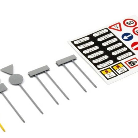 Spark Model SET ROAD SIGNS METALLIC 1:43