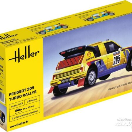 Heller PEUGEOT 205 TURBO RALLY KIT 1:43