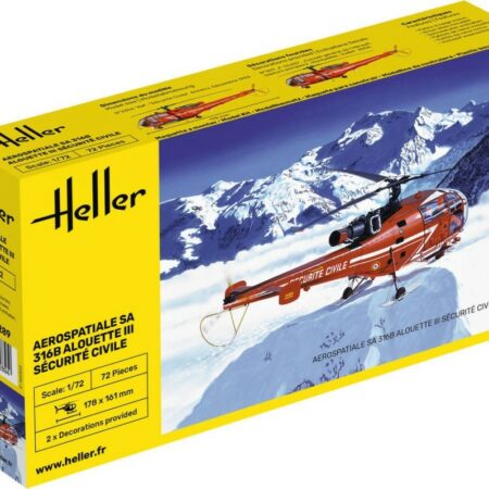 Heller ALOUETTE III SECURITE CIVILE KIT 1:72