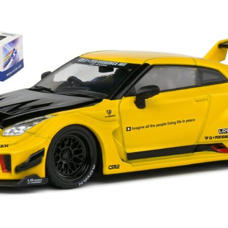 Solido NISSAN GT-R (R35) LB WORKS SILHOUETTE COUPE 2019 YELLOW/BLACK 1:43