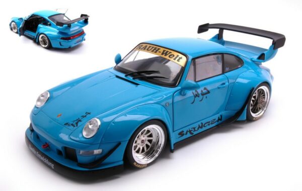 Solido PORSCHE 911 993 RWB BODYKIT COUPE 2018 LIGHT BLUE 1:18