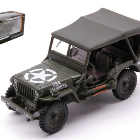 Cararama JEEP WILLY'S 4X4 SOFT TOP GREEN 1:43