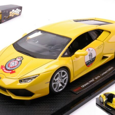 Burago LAMBORGHINI HURACAN ZOUTE GRAND PRIX 2019 YELLOW W/SHOWCASE 1:24