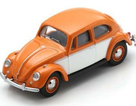 Schuco VOLKSWAGEN BEETLE 2-TONE ORANGE/WHITE 1:64