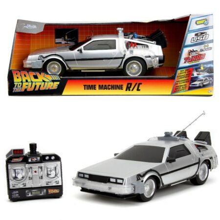 Jada Toys DE LOREAN TIME MACHINE "BACK TO THE FUTURE I" RADIOCONTROL USB 1:18