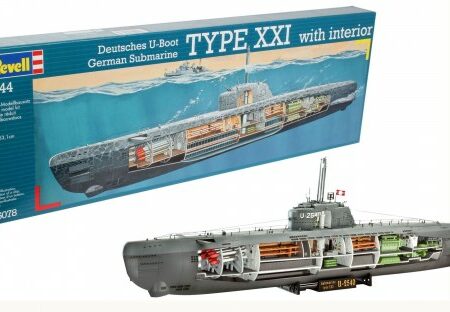 Revell U-BOAT GERMAN SUBMARINE XXI TYPE 2540 KIT 1:144