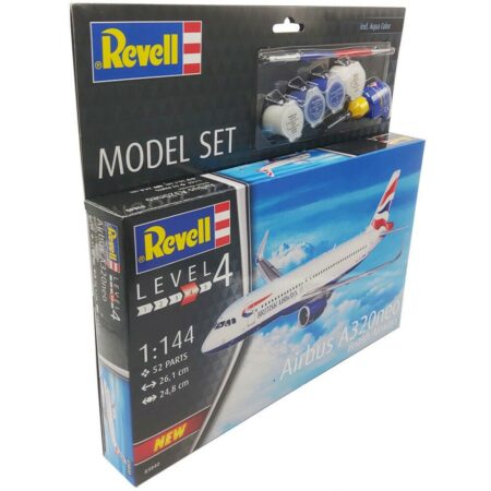 Revell AIRBUS A320neo BRITISH AIRWAYS MODEL SET KIT 1:144