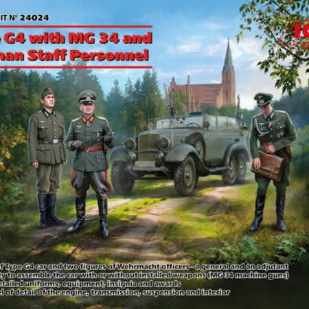 ICM TYPE G4 WITH MG 34 AND GERMAN STAFF PERSONNEL KIT 1:24