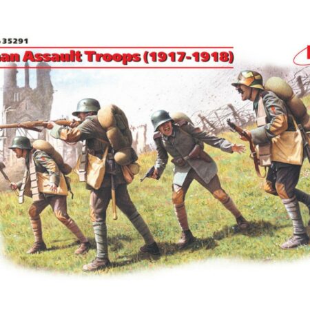 ICM GERMAN ASSAULT TROOPS 1917-1918 4 FIGURES KIT 1:35