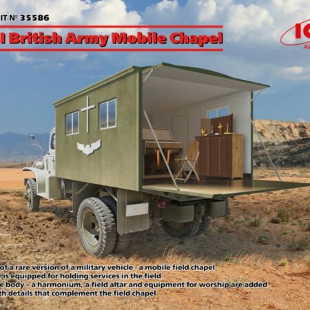 ICM WWII BRITISH ARMY MOBILE CHAPEL KIT 1:35