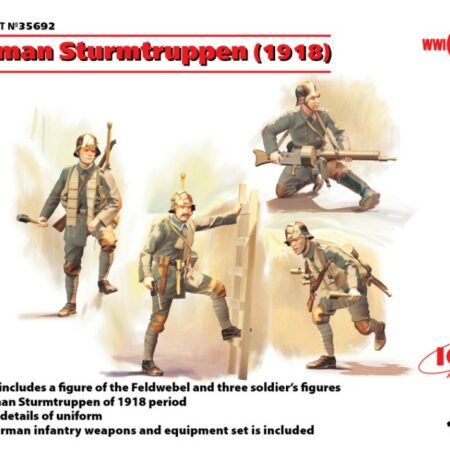 ICM GERMAN STURMTRUPPEN 1918 4 FIGURES KIT 1:35