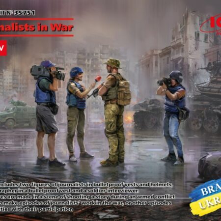 ICM JOURNALISTS IN WAR 4 FIGURES KIT 1:35