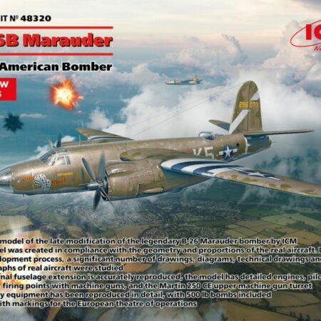 ICM B-26B MARAUDER WWII AMERICAN BOMBER KIT 1:48