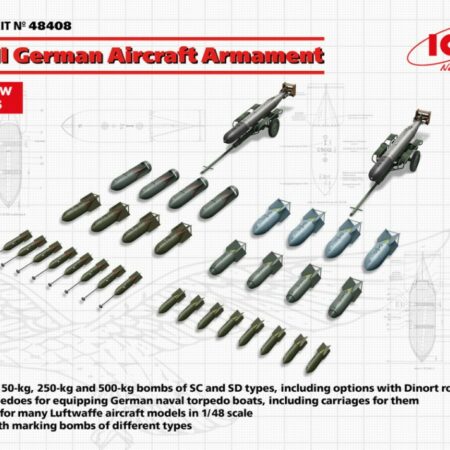 ICM WWII GERMAN AIRCRAFT ARMAMENT KIT 1:48