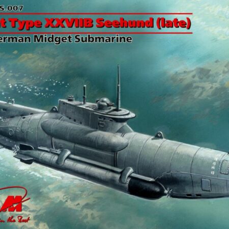 ICM U-BOAT TYPE XXVIIB SEEHUND LATE WWII GERMAN MIDGET SUBMARINE KIT 1:72