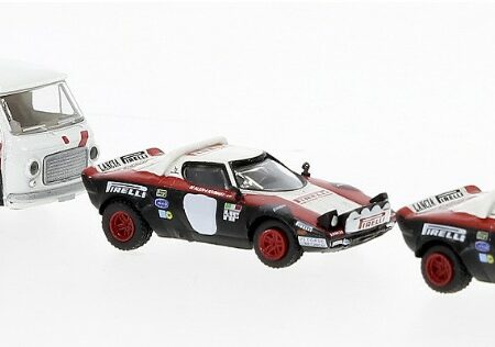 Brekina SET LANCIA STRATOS HF AND FIAT 238 BOX WAGON LANCIA RALLY TEAM 1:87